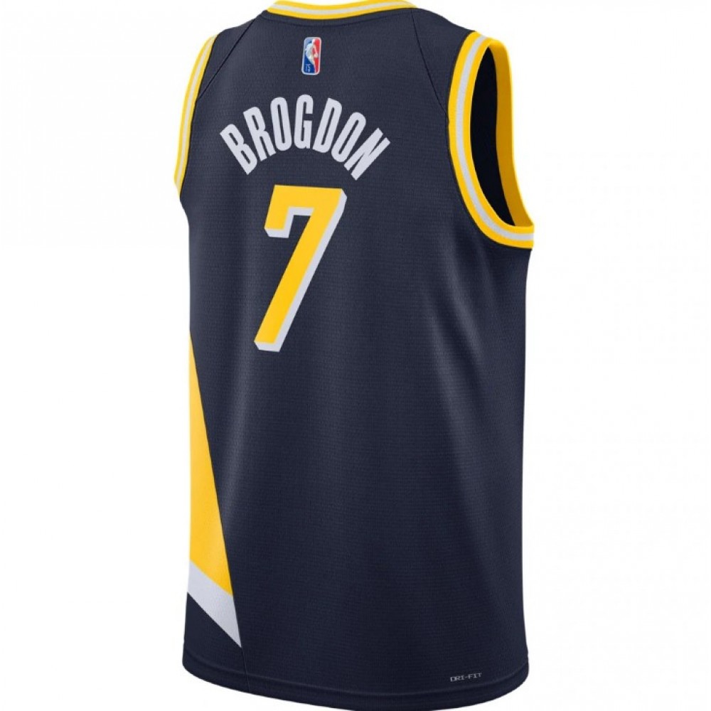 Men's Indiana Pacers Malcolm Brogdon #7 Navy 2021/22 Swingman NBA Jersey - City Edition-Pro Kit Vault | Brand New 26/27 Sports Jerseys